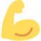 Flexed Biceps emoji on Twitter